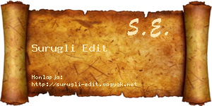 Surugli Edit névjegykártya